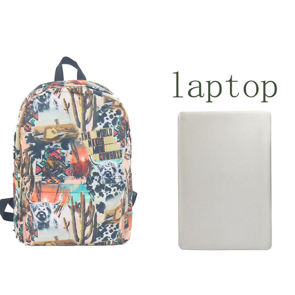 Mochila de punto transfronterizo, mochila escolar impresa para estudiantes, mochila de gran capacidad de ocio de todo fósforo, logotipo de equipaje personalizado image 8
