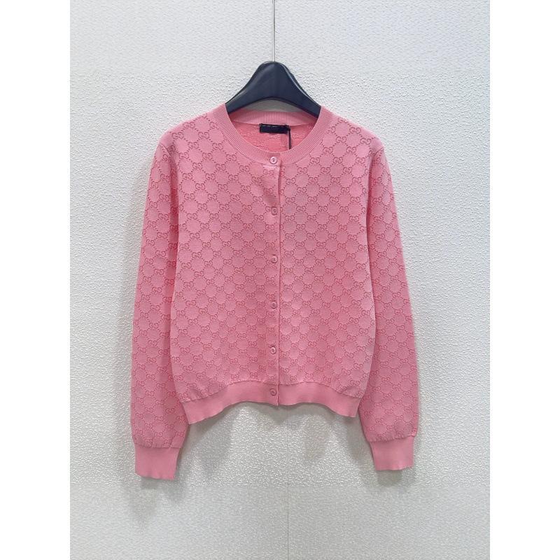 Nanyou High-End Spring/Summer New Women's GG Jacquard Knit Cardigan Vest Set with Round Neck and Single-Breasted Design Top Nanyou High-End Spring/Summer New Women's GG Jacquard Knit Cardigan Vest Set with Round Neck and Single-Breasted Design Top
