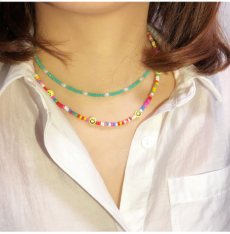 New Jewelry Boho Handmade Colored Bead Necklace Female display picture 1