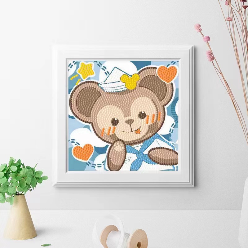 Diamante infantil DIY hecha a mano con material de marco paquete de dibujos animados Sanliou pegatinas de diamante regalo al por mayor pinturas de mampostería