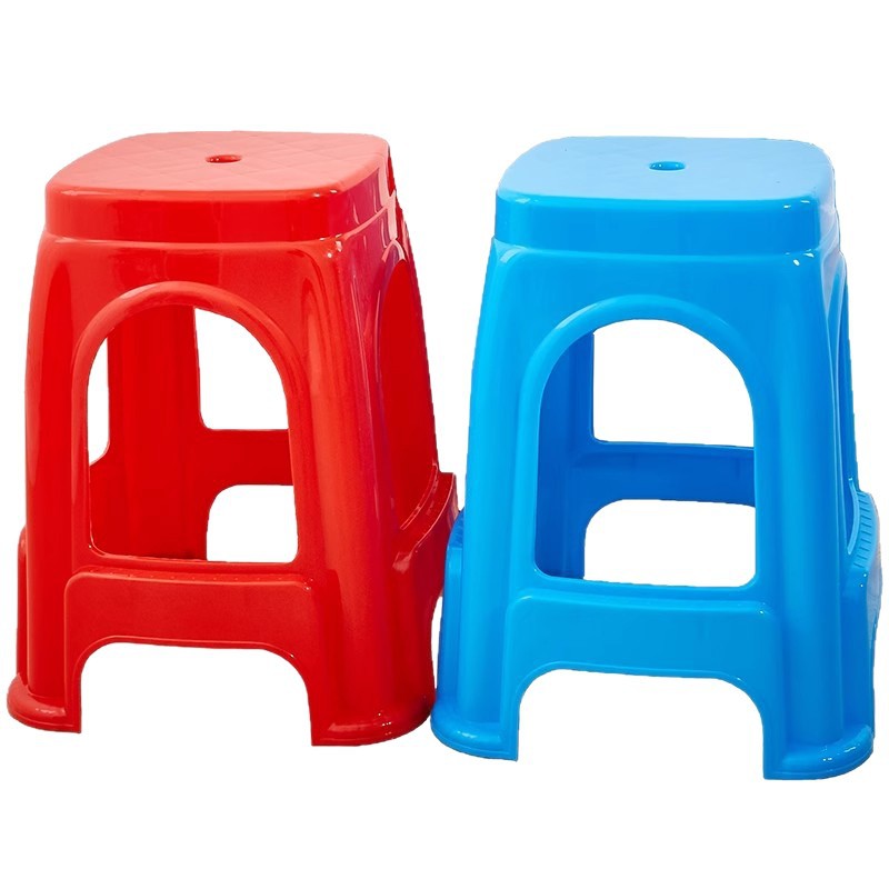 taburetes de plástico grueso para adultos en el hogar sala de estar mesa de comedor silla taburete alto taburete pequeño taburete bajo taburete cuadrado se puede apilar