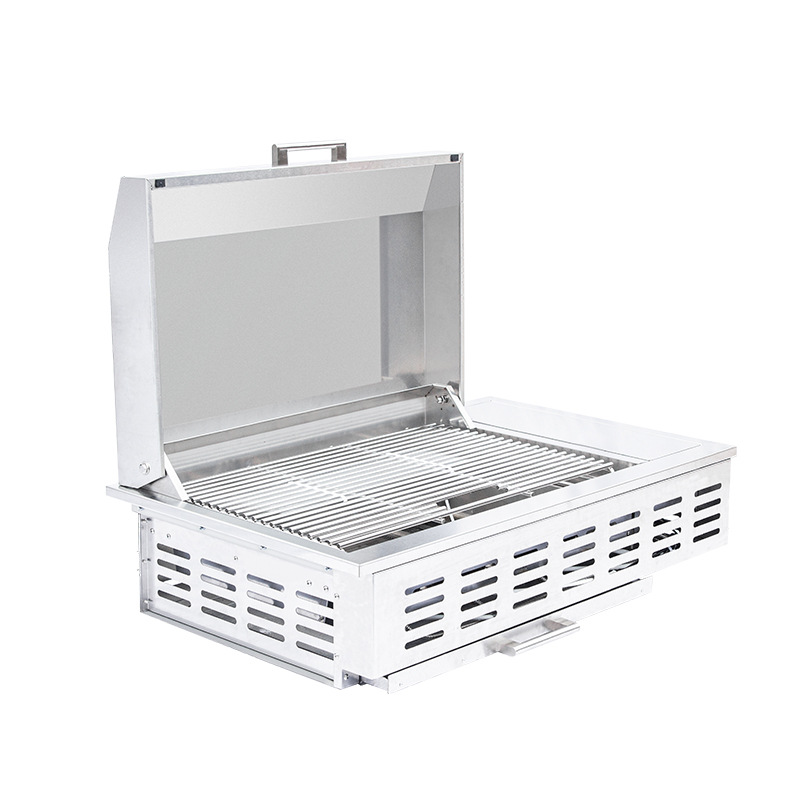 horno de mesa escondido de acero inoxidable horno de barbacoa de gas portátil al aire libre incrustado horno de pizza