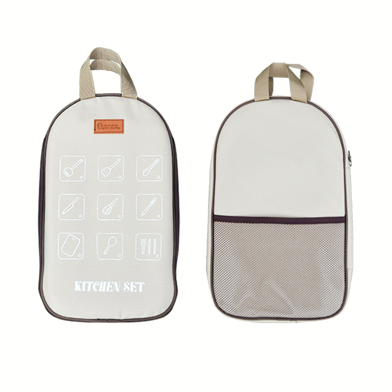 Kit de cocina al aire libre portátil de acero inoxidable set 16 piezas camping RV suministros bolsa de almacenamiento para cocina de barbacoa