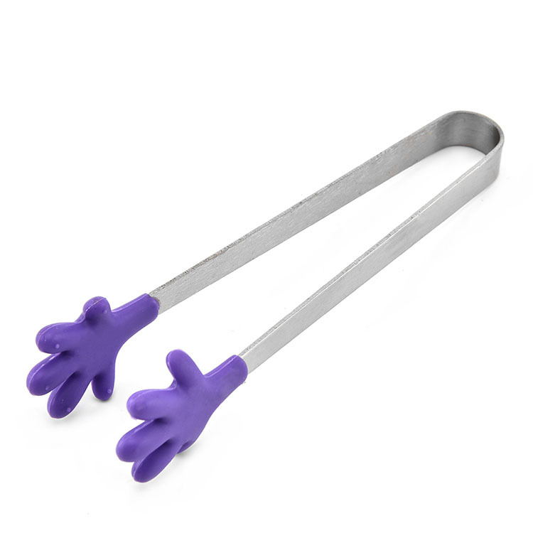 Creative silicone kitchen tongs