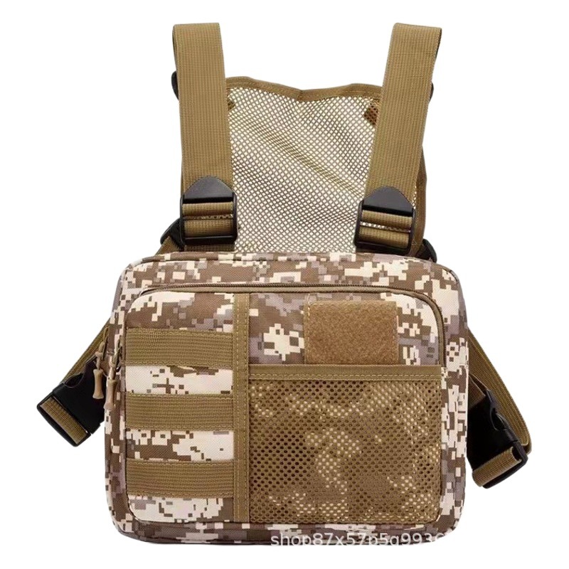 Bolsa de pecho táctica deportes corriendo chaleco bolsa de camuflaje mochila funcional moda casual chaleco pecho colgando bolsa de camuflaje