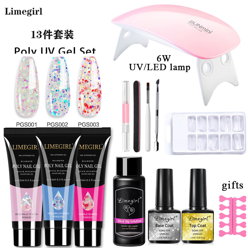 Nail Art extensión pegamento traje cristal rápido uñas extensión gel UV fototerapia pegamento uñas arte lámpara LED en stock suministro