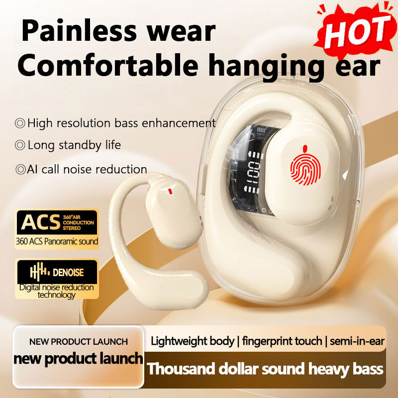 OWS OPEN 9 OPEN auricular Bluetooth inalámbrico Deportes oreja colgando de silicona suave caliente-Venta de conducción de aire no en el oído