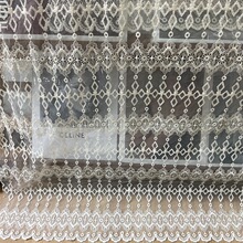绣花新款面料网布蕾丝双边棉支几何刺绣清新童装礼服时装布料布