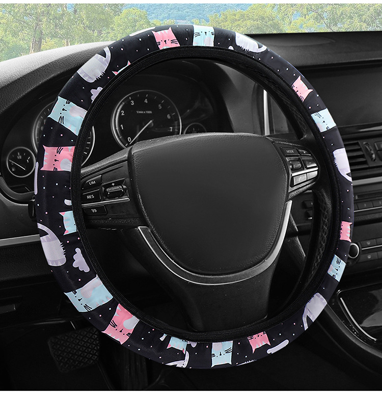 New Butterfly Steering Wheel Cover Without Inner Ring, Universal for All Seasons, Cute Decorative Women's Anti-Slip Handlebar Cover, Cross-Border Amazon