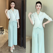 2025新款美容养生馆套装女足浴酒店中式采耳按摩技师工作服-1508