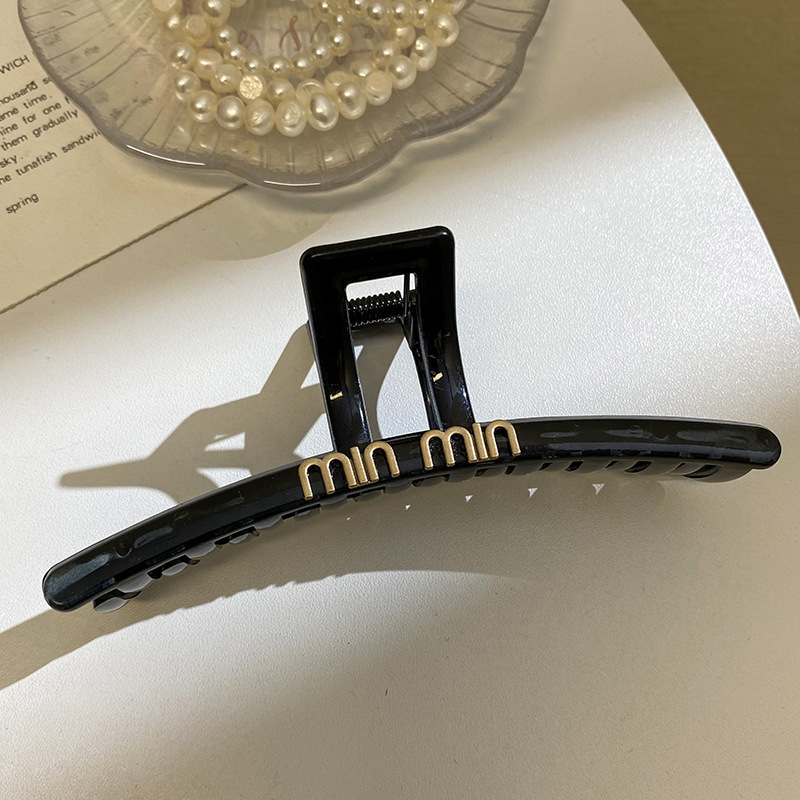 Negro serie grande clip de pelo min esmerilado tiburón clip pelo Volumen de alto grado sentido trasero cabeza horquilla accesorios para el cabello