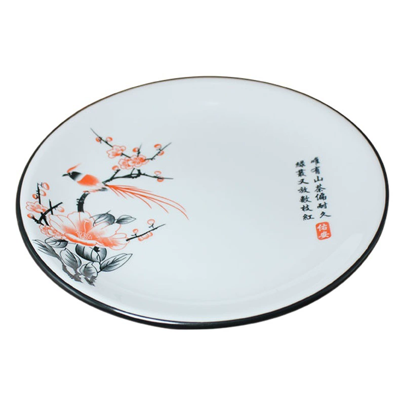 Отель Керамическая посуда Отель Посуда Дезинфекция Посуда Zibo Тарелка Чаша Ложка Печать ogo Подглазурная Цветная Посуда