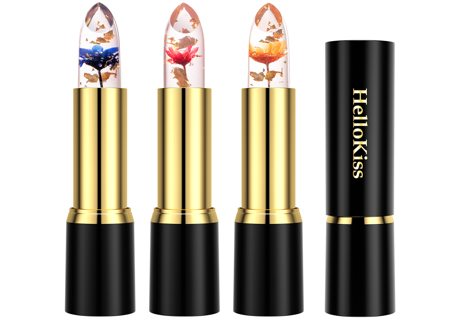 Hellokiss jelly Flower Lipstick Moisturizing, hydrating, long-lasting and color-enhancing gold foil thermochromic lipstick is selling well across borders undefined