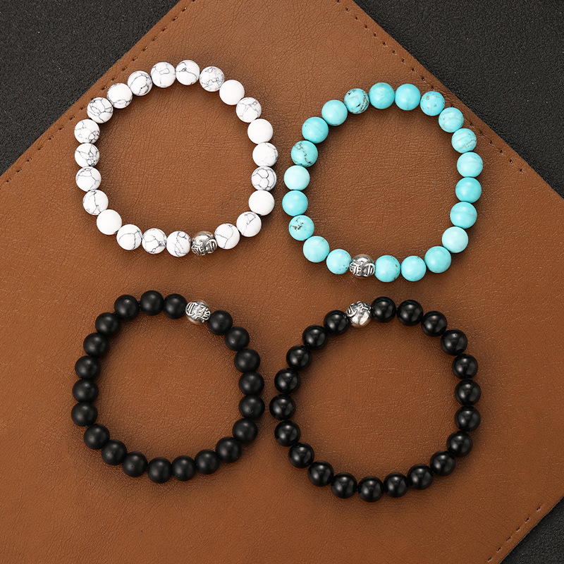 Round beads with letters