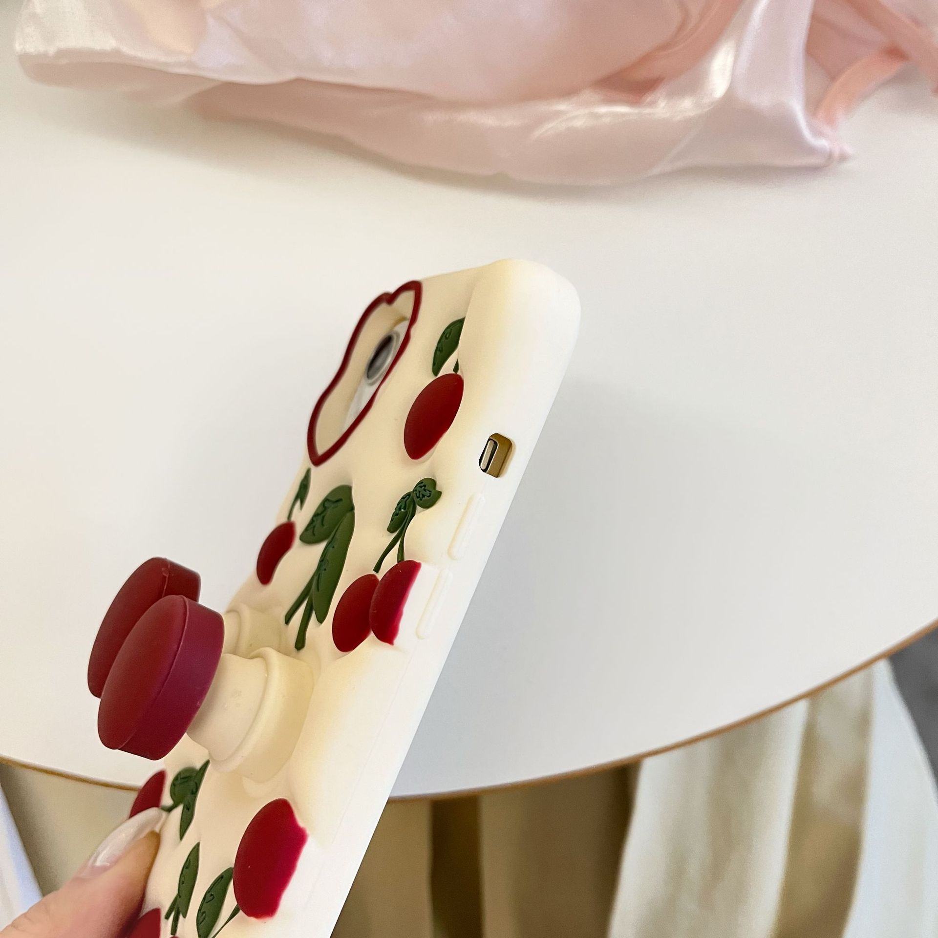 58g Weight iPhone Applicable Brands Phone Cases Classification Silica Gel Material Cherry Pattern Cute Style Silica Gel Cherry Cute Phone Cases Phone Accessories 3