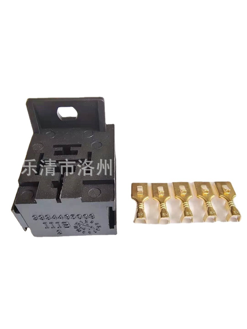 厂家供应博世款3334485008汽车继电器4脚5脚通用插座配6.3端子