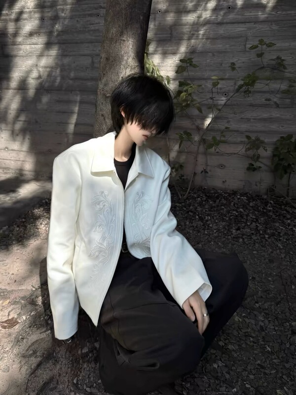 Spring New American Style Retro Carved Western Jacket Men's and Women's Trendy Brand High Density Embroidered Court Style Superior Jacket