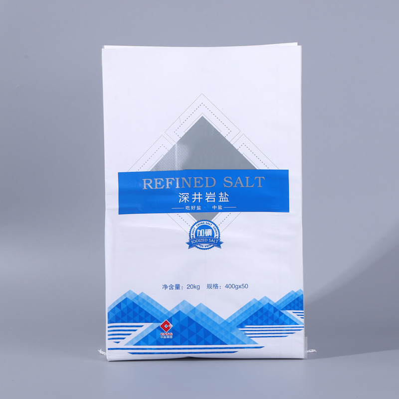 厂家制定各种规格双面亚膜及opp印刷覆膜食盐编织包装袋批发