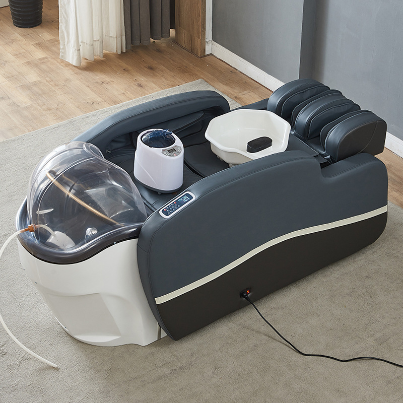 Cama de masaje eléctrico para lavado de cabello, sala de belleza, peluquería, salón de peluquería especial, cama de circulación de agua de tratamiento de cabello de fumigación inteligente tailandesa