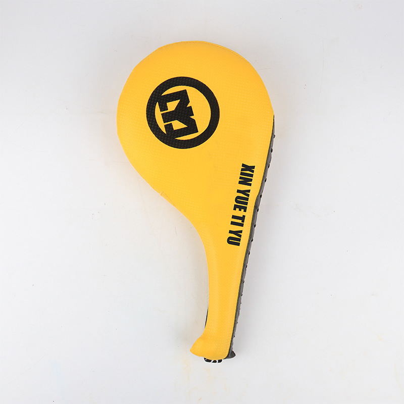 Adulto de doble hoja lateral kick Foot target taekwondo equipo de protección para niños Hall Sanda entrenamiento pierna de pollo objetivo de sonido objetivo de pie logotipo impreso