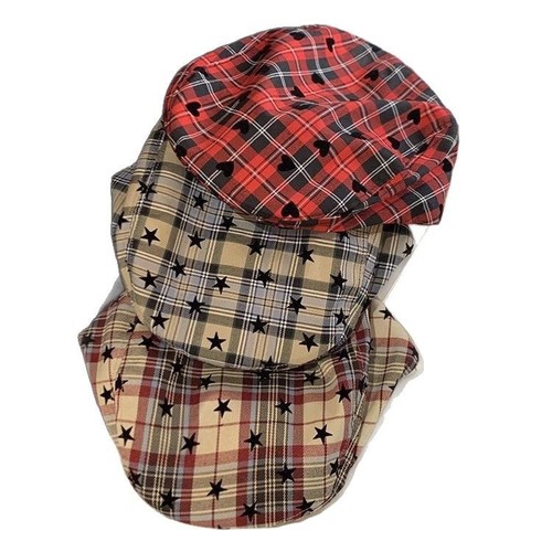 Retro college style forward cap, plaid artist beret subculture, feminine casual versatile duckbill hat, sweet and cool, spicy girl
