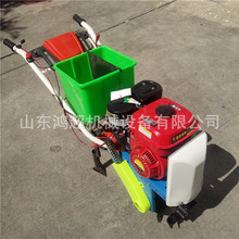 小麦施肥播种机 手推式蔬菜追肥机 三行点播机