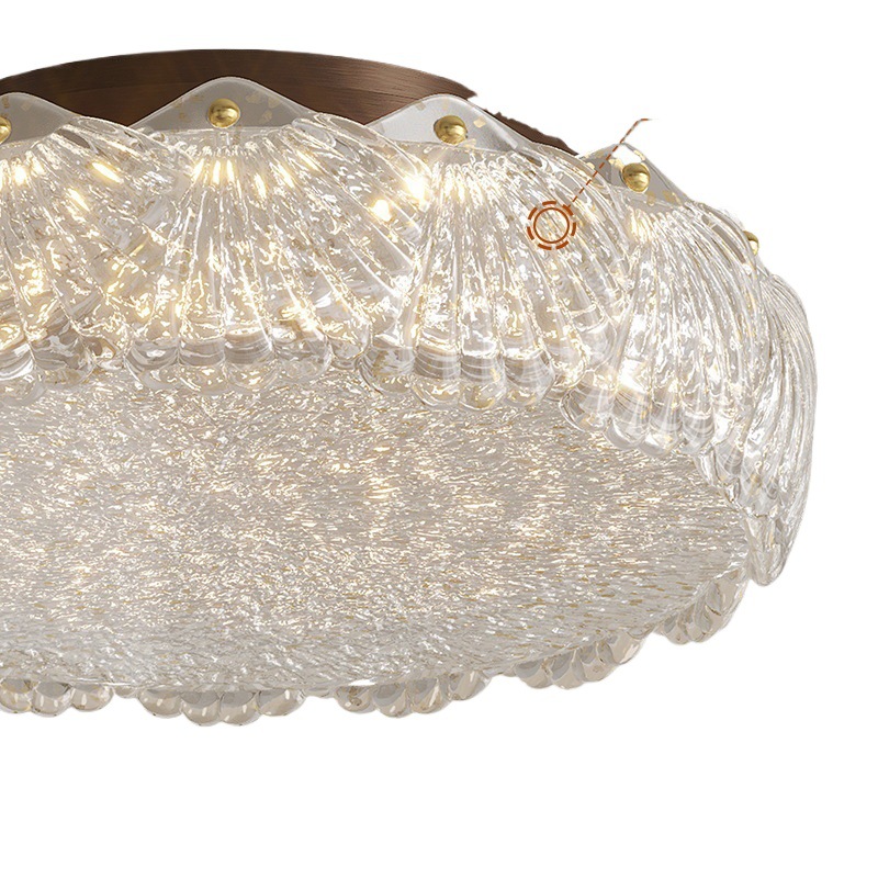 Italia lámpara de oro de alta gama lámpara de techo del dormitorio lujoso diseño ligero francés atmósfera de protección de los ojos de la habitación lámpara de estudio