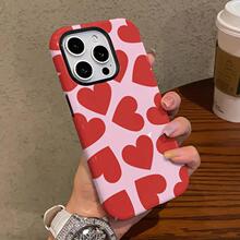 北美站榜单女款爱心苹果13pm手机壳新款双层菲林iphone17pro硬壳X