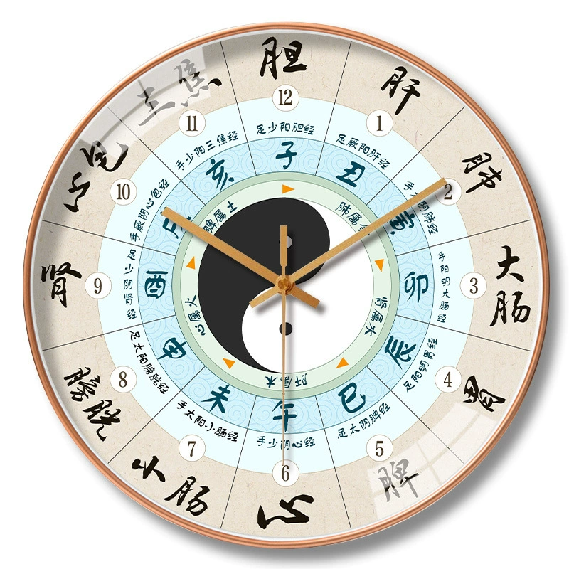 Часы Wuwu Betting Clock TCM Health Home Clock Twelve Hill Twelve S тихий зал 24-часовая красота салон Мгновенная еда