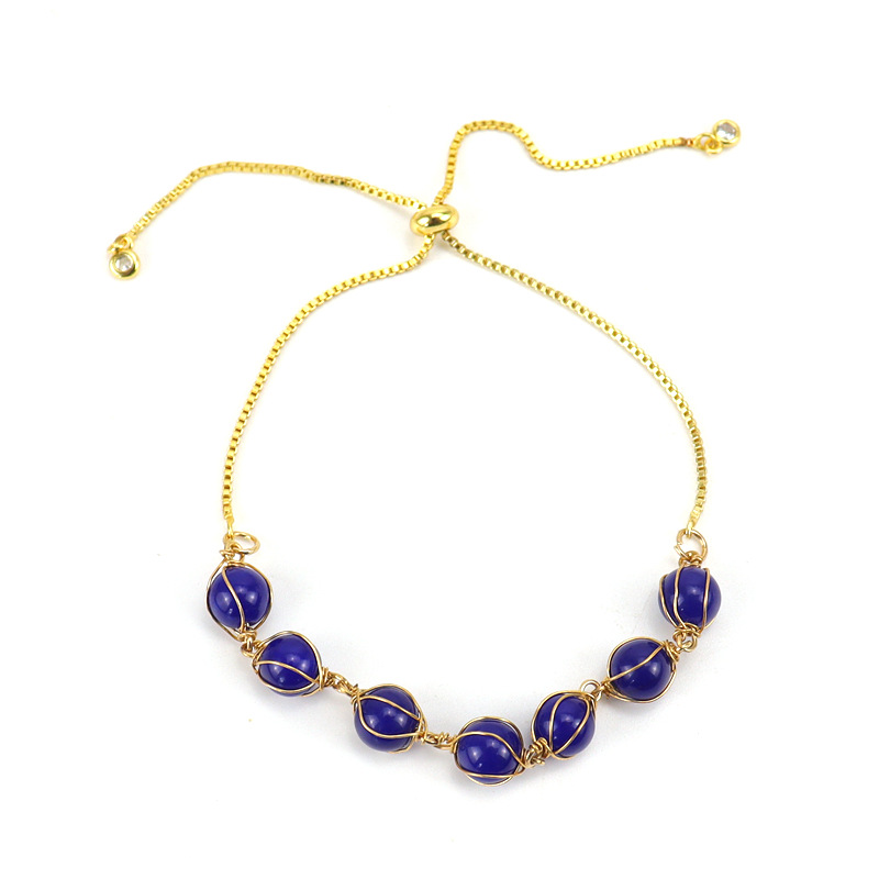 Fashion Geometric Alloy natural stone Plating Bracelets 1 Piece