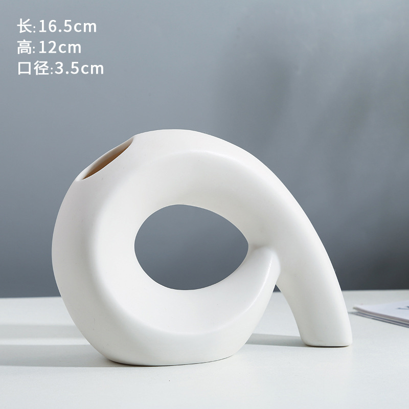 Jarrón de cerámica seca nórdica INS, creativo, para agua, decoración de oficina, sala de estar o comedor, para fotografía