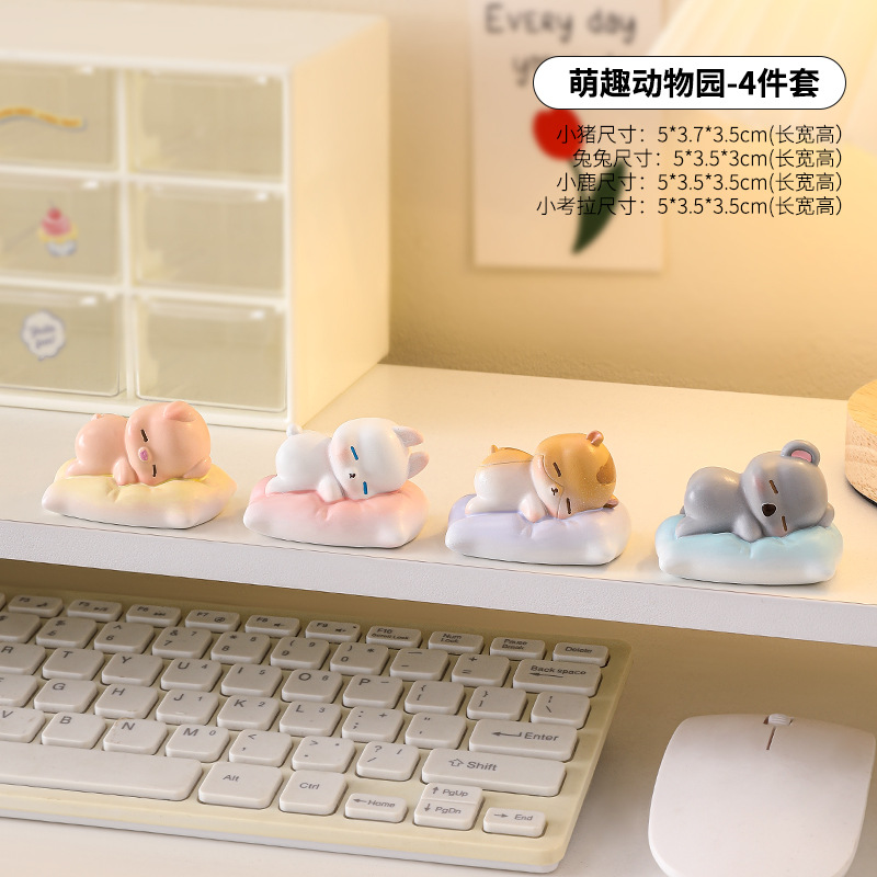 창조적 인 귀여운 동물 꿈 시간 자동차 장식 작은 장식품 홈 오피스 데스크탑 장식