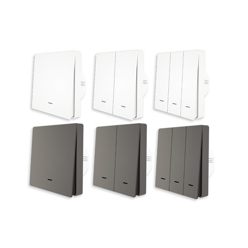 wifi涂鸦智能家居灯控开关rf433射频随意贴APP定时零火智能开关