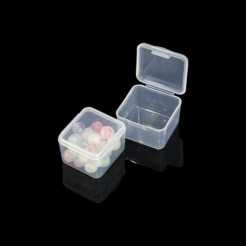 Square plastic storage system, bag accessory, transparent storage box