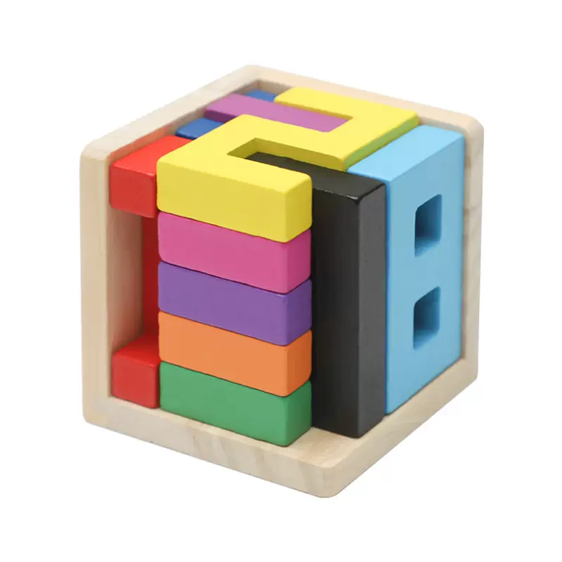 木制智力魔方趣味数字魔斗拼搭积木益智玩具 多种玩法挑益智动脑