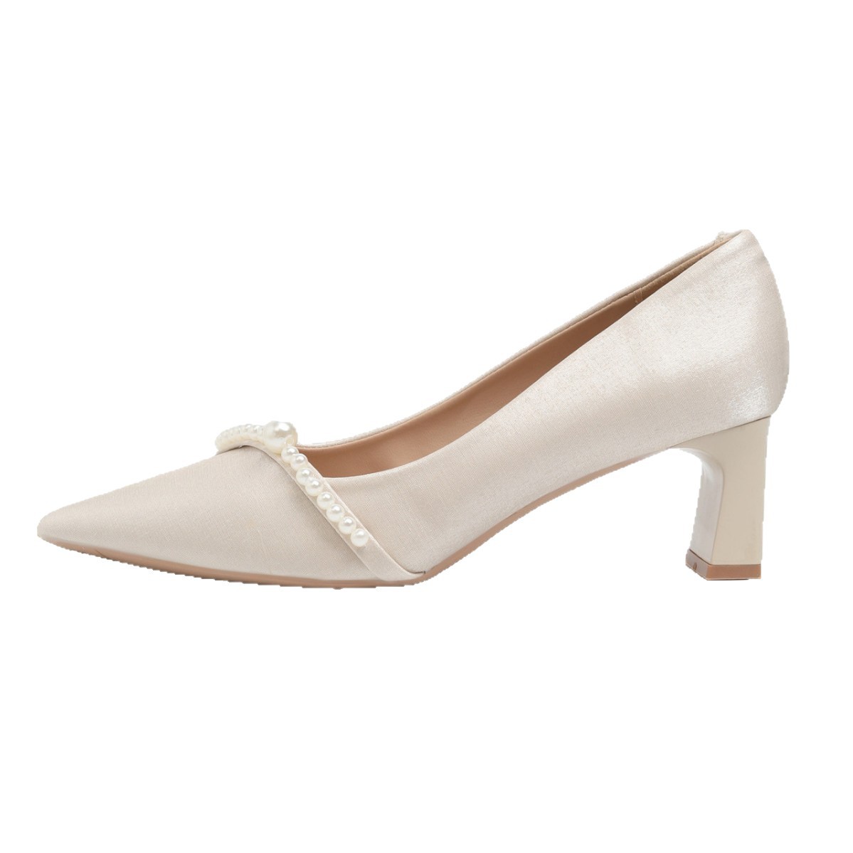 Tip 2026 verano estilo francés sensación de nicho zapatos de boda de perlas zapatos de tacones altos con falda