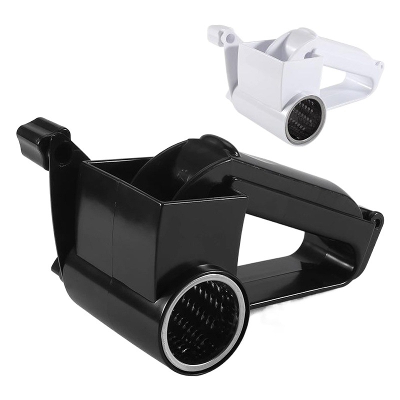 Rallador de queso giratorio de arranque manual en caja de color tres en uno rallador de queso multiuso transfronterizo