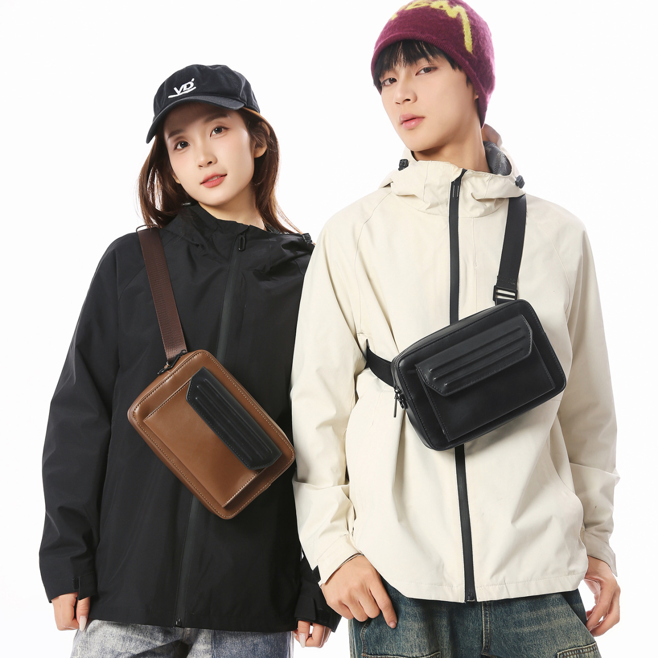 European and American fashion cross-border business shoulder bag, unisex, box-shaped shoulder bag, saddle bag, messenger bag, flap bag