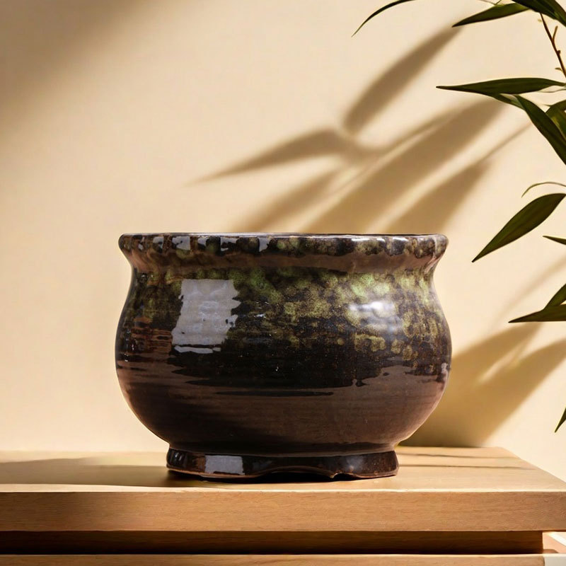 Maceta de maceta de carne de grupo, maceta de cerámica para el hogar, maceta de terracota de gran calibre, planta verde, plato de flores, venta al por mayor