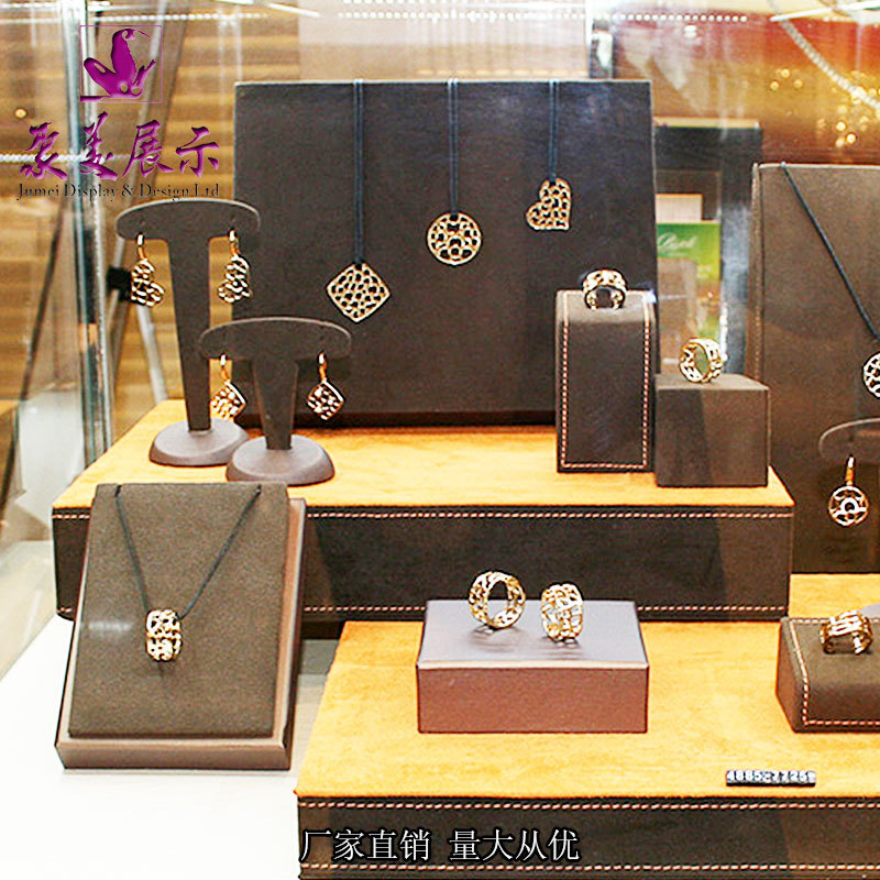 珠宝展示道具超纤K金项链套装珠宝道具首饰设计工厂陈列道具