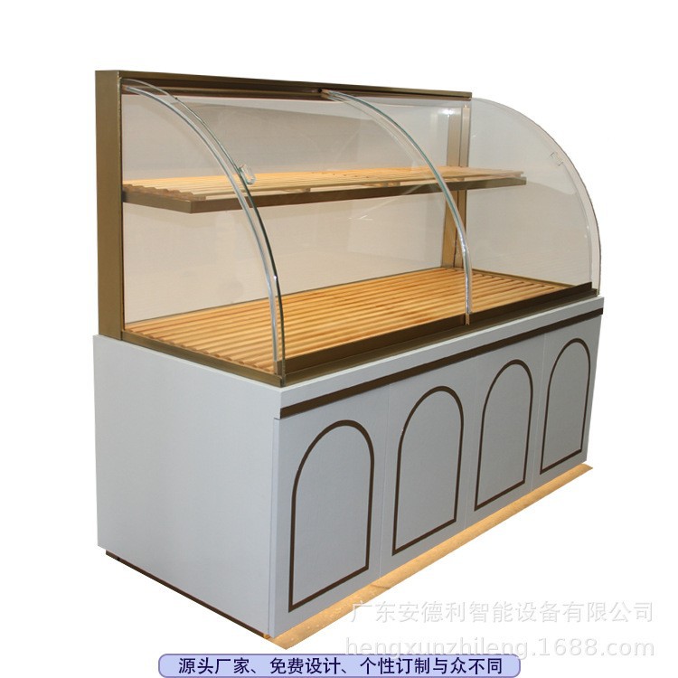 厂家供应面包展示柜设计配套面包店设备边岛柜货架组合式展柜