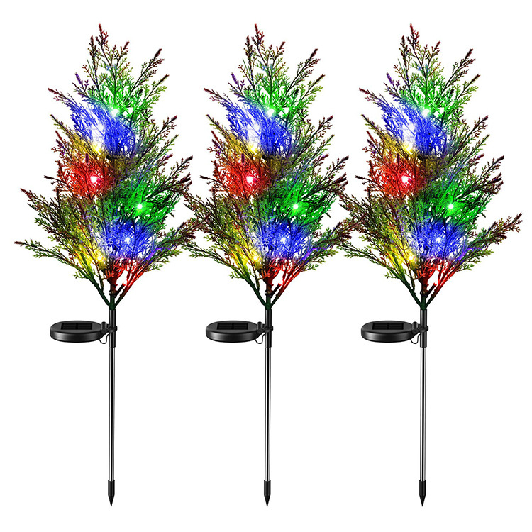 Solar de Navidad Lámpara decorativa LED lámpara de jardín al aire libre simulación árbol de Navidad jardín césped lámpara paisaje lámpara de tierra