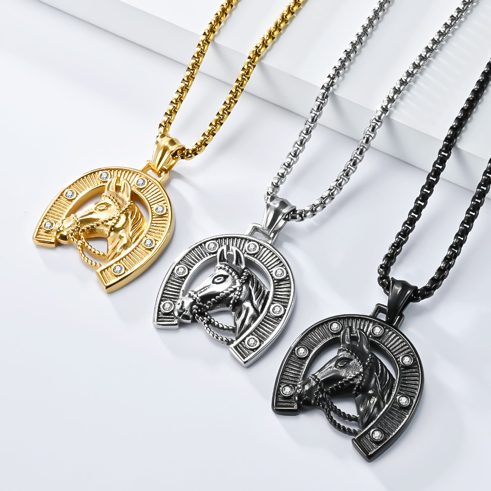 Men's Gender Modern Style Horse Stainless Steel Men's Men Pendant Necklaces