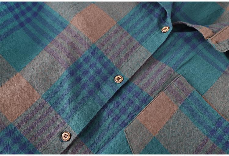 476g Weight Long Sleeve Sleeve Length Single Breasted Placket Type Regular Sleeve Sleeve Type Polyester, Polyester Fabric Type Mid-Length (65cm <Length ≤ 80cm) Top Length Cardigan, Shirt Tops Type Shirt Collar Neckline Loose Fit Type Lattice Pattern Temperament Commuter, Commute style Style Casual Plaid Shirt Women's Midi Loose New Style Plus Size Long Sleeve Top Trendy Spring Autumn 2025 New Arrival 6
