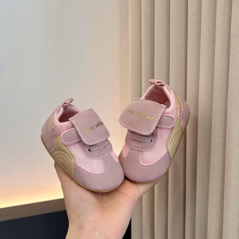2025 New Spring and Summer Men's and Women's Baby Shoes One Year Old Soft Sole 3-6-12 Months Mesh Breathable Baby Toddler Shoes