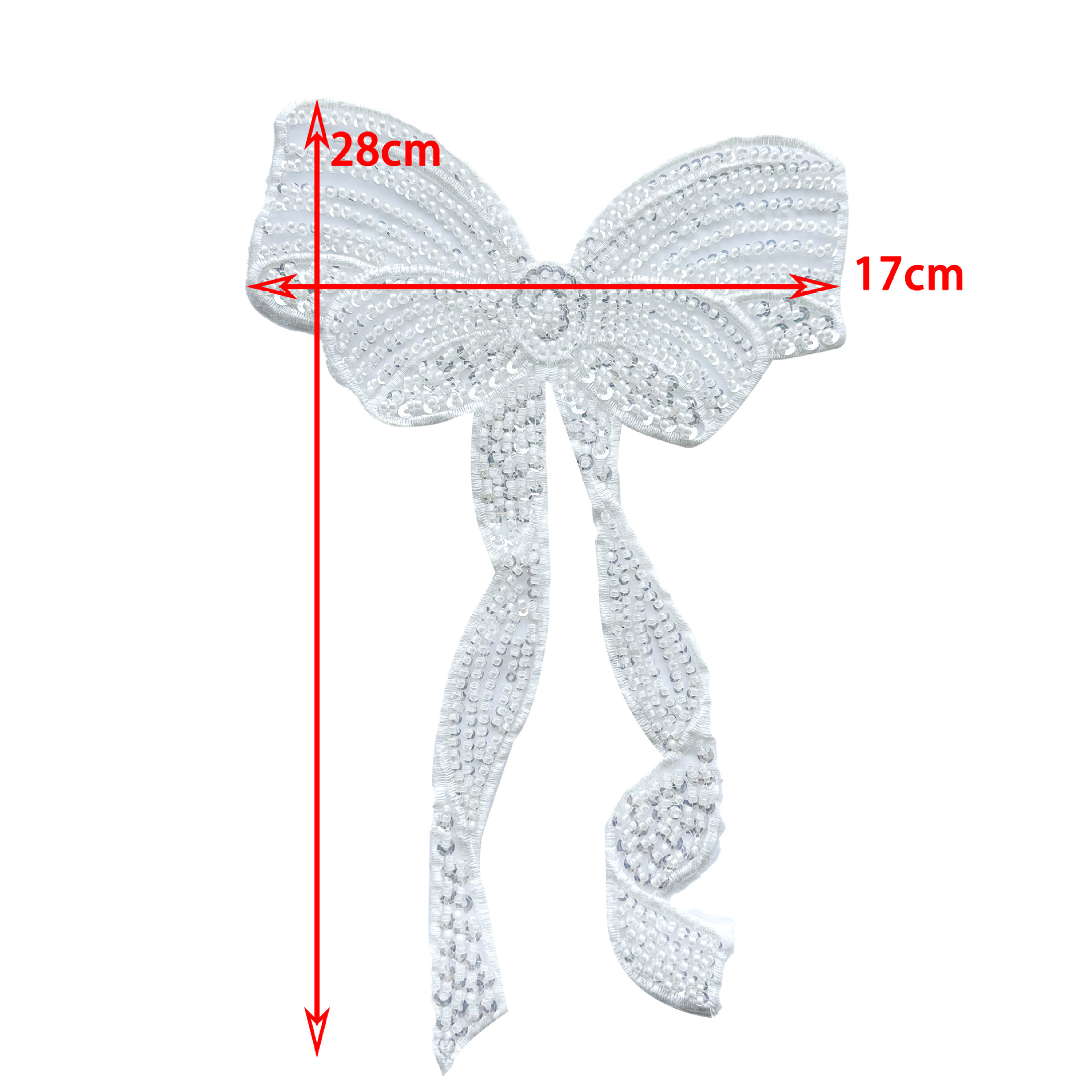 Arco de mariposa sequinilla perlas bordadas accesorios vestidos de boda ropa ropa de niños accesorios de encaje