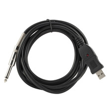 USB吉他线 GUITAR USB CABLE 吉他音频线电脑USB转6.5音频线 3米