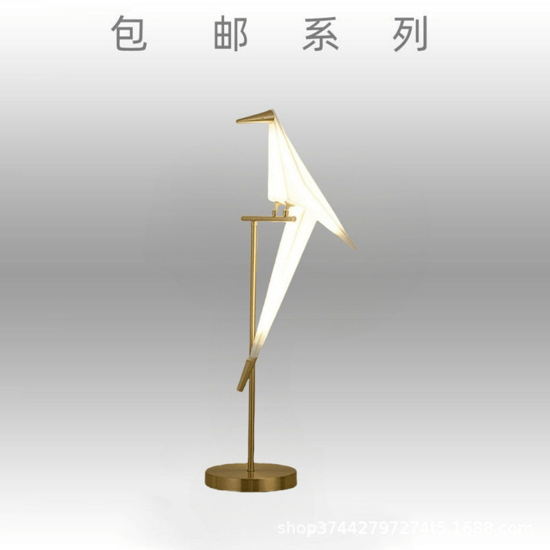 Post-modern simple paper crane table lamp design soft bird lamp creative personality restaurant bar bird decoration lighting Post-modern simple paper crane table lamp design soft bird lamp creative personality restaurant bar bird decoration lighting