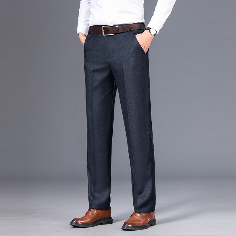 Pantalones Casuales de Negocios Estilo 2025 para Hombres de Mediana Edad y Mayores, Pantalones Casuales Gruesos con Forro Polar para Otoño e Invierno, Pantalones Largos para Papá