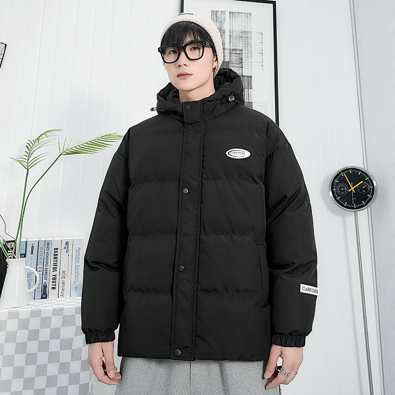 Chaqueta de invierno acolchada de algodón para hombre, abrigo de algodón grueso para hombre, ropa de invierno, chaqueta de algodón de estilo americano a la moda para hombre.